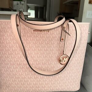 Michael Kors Pink Tote with Signature Monogram